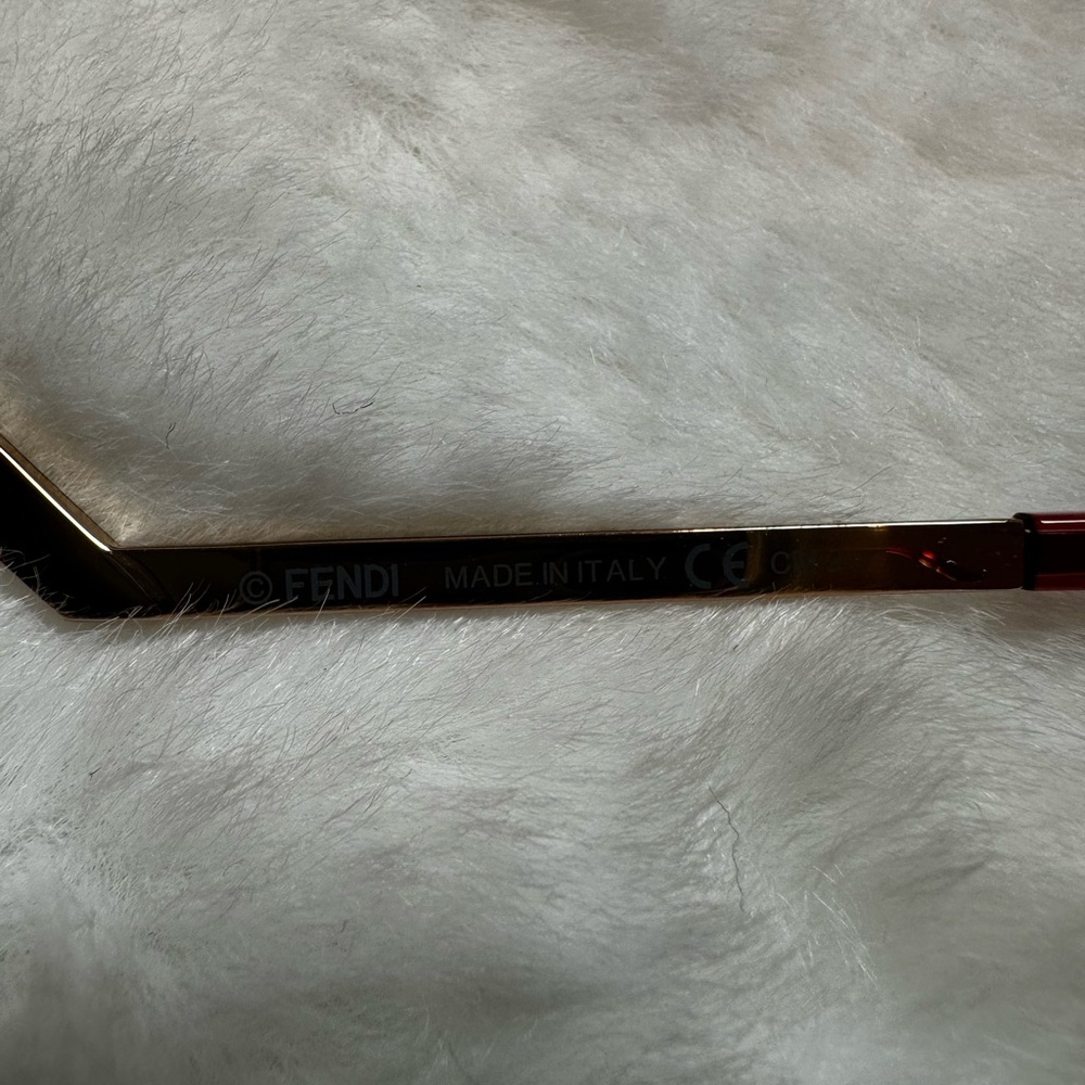 Fendi Red and Brown Sunglasses - Picture 9 of 12